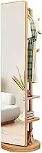 Full Length Mirror,Rectangle Oversized Floor with Coat Rack,Rotatable Standing with Clothes Rack, for Living Room Bedroom(1,168X50cm)