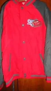 Size 9/10 Large Lightning McQueen & Cars Baseball Jacket NWT Disney Store