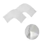Pack of 2 Stain Resistant Pillow Protectors V Boomerang U Shape
