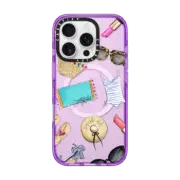 iPhone 16 Pro Impact Case MagSafe Compatible Summer Style (Fashion Illustration Transparent Case)