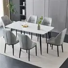 Glossy Rock Slab Dining Table Restaurant Cafe Table Kitchen Furniture 4-6 Seater