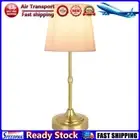 LF# Portable Cordless Table Lamp USB Rechargeable Fabric Shade Desk Lamp (Gold)