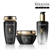 在飛比找momo購物網優惠-【KERASTASE 巴黎卡詩】黑鑽極萃逆時奢華組(黑鑽極萃