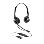 Grandstream GUV3000 Dual Ear USB Headset, Noise Canceling Microphone, HD Audio, 2m USB