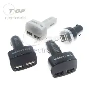 4in1 Dual USB Car Charger Adapter Voltage DC 5V 3.1A Tablet for iPhone GPS MP3