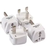 4 Pack UK Travel Adapter for Type G Plug - Works with Electrical Outlets in U...