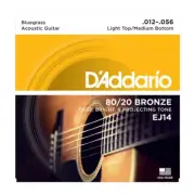 NEW D'Addario Bluegrass Acoustic Guitar String Set, 12-56, EJ14