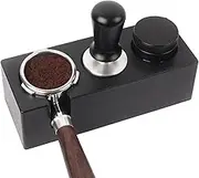 Ezebesta 54MM-58MM Tamper Station Anti-Slip Espresso Tamping Stand Solid Holder for Portafilters, Tamper and Distributor