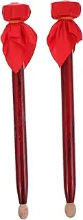 FUNOMOCYA 2pcs Wooden Mallets for Gong Durable Cloth Head Percussion Hammers with Sturdy Handle for Gongs for Performances and Creating Sounds
