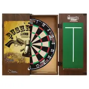 Tex Darts Titan Dart Board + Ned Kelly Bush Ranger Cabinet + Darts