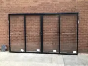 2100h x 3584w NEW Sliding Door Textura® BLACK FSSF Single Glazed