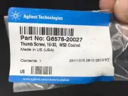 Agilent Thumb Screw 10-32 WS2 Coated Total of 2 Screws