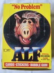 Topps ALF Trading Cards/Stickers Gum Full Box 48 Sealed Packs Very Clean 1987