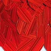 Red City Lights Navette Leaf Sequins 1.5 inch Couture Paillettes Made in USA