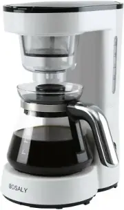 Bosaly Coffee Maker, 5 Cups Carafe Pot Small Drip Coffeemaker With Reusable Filt