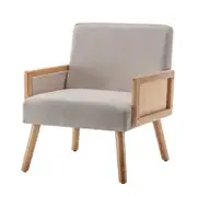 Corrie Rattan Accent Armchair with Fabric Cushion