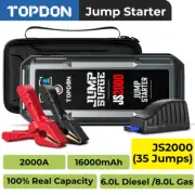 2025 TOPDON JS2000Pro 2000A Jump Starter Car Battery Booster Power Bank Pack UK
