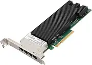 Network Adapter Card for XL710BM1 PCI-E Quad 10Gbps RJ45 Interface X710-T4,Gigabit Network Card with Data Transmission Rate Per Port:100Mb/1GbE/10GbE,Speed and Slot Width:8.0GT/s, ×8