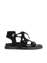 Black Suede Ibiza Gladiator Sandals