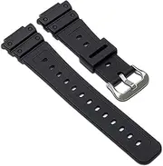 [g24] 16mm x 26mm Replacement Watch Band Strap Fits DW-5600 DW-5600E DW-5000 DW-5700 GW-M5600 G-5700 G-5600 G-5700 | DW5600 DW5600E G5700 G5600 DW5700 | DW 5000 5600 5700 DW M5600, Black, 26mm, Modern