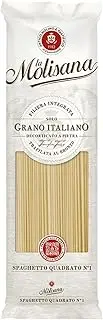 La Molisana, Square Spaghetto No. 1, Pasta from Only Italian Wheat - Bronze Drawn, Rough and Tenacious with Excellent Cooking Hold - Pack of 500 g
