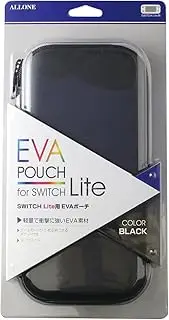 Allone Switch Lite EVA Pouch BK x BK 4.3 x 1.6 x 8.9 inches (11 x 4 x 22.5 cm), Compatible with Game Switch Lite, Easy to Carry and Protect from Scratches and Dirt, Simple and Easy to Use, Black