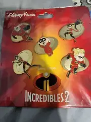 Disney Pins Pixar 2018 The Incredibles 2 Booster Pack Set Of 5 Pins