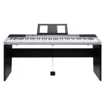 Karrera 88 Keys Electronic Keyboard Piano with Stand (Silver)
