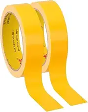 uxcell 1"x0.01" Bookbinding Tape, 22 Yard Total 2 Roll Cloth Bookbinding Repair Tape Book Binding Tape Self Adhesive for Repairing Old Books, Yellow