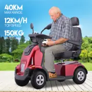 Mobility Scooter Electric 40KM Travel 12km/h 150KG Capacity For Elderly 2025