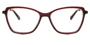 Full Rim Square Transparent Red SmartBuy Collection Inna DF-301 009 Fashion Women Eyeglasses
