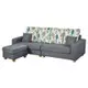 綠活居 溫黎克 現代灰亞麻布Ｌ型沙發組合(四人座＋椅凳)-248x140x89cm免組