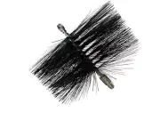 Stove and Fireplace 8" Flue Vent Pipe Cleaning Kit, Metal Brush W/12 Rods, 36Ft