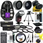 Nikon D3400 HD GIANT DSLR CAMERA FULL 55MM 16k TRIPOD + 5 LENSES FLASH BACKPACK