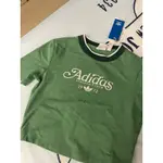 👚ADIDAS（正貨）M號 綠色愛迪達 三葉草 貼身短袖/短版上衣