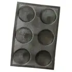 Silicone Hamburger Forms Peforated Bakery Bun Bread Mould Baking Tray 6 Cups