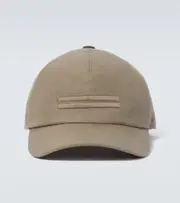 [Zegna] Zegna Embroidered linen baseball cap XL brown