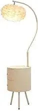 Indoor Floor Lamps Floor Lamp with Table and Drawers, Desk Lamp with USB Port and 3 Color Temperature Led Bulb Included, Floor Lamps for Living Room, Bedroom and Home Office Standing Lamp