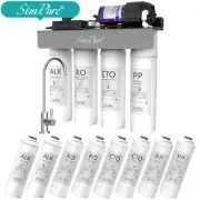 SimPure WP2-400GPD UV Alkaline pH+ Reverse Osmosis Water System Extra 8 Filters