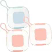 HONMEET 3pcs Portable Case Small Storage Boxes Lightweight Organizer for Travel Durable Transparent Container for Convenient Storage of Small Items