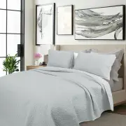 Shangri La 2000TC Silver Cooling Embroidered 3 Pcs Comforter Set King