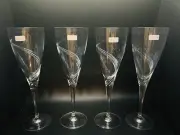 NIB Stuart Crystal Wine Glasses Symphony Set Of 4 England VTG Discontinued