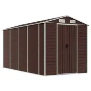 Garden Shed Outdoor Storage Tool Workshop Sheds 191x385x198cm Galvanised Steel