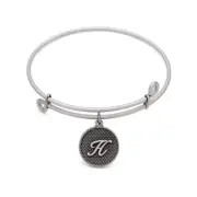 SOL 210033 Initial H, Bangle Antique Silver Color Finish