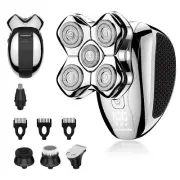 Magnetic Detachable Head Shavers for Bald Men, 5 in 1 Waterproof 5D Head Razo...