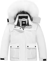[ZSHOW] Girls' Waterproof Ski Jacket Warm Snow Winter Coat Fleece Lightweight Rain Jacket
