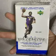 (1) ONE 2000-01 UD Reserve Basketball unopened pack 5 cards in a pack - Bryant?