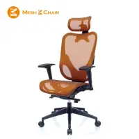 在飛比找momo購物網優惠-【Mesh 3 Chair】華爾滋人體工學網椅-附頭枕-亮橘
