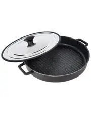 MasterPan Nonstick Stovetop Oven Grill Pan With Lid