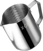 Milk Frothing Pitcher, Milk Frother Cup, 20 Oz, Metal Frothing Cup Stainless St